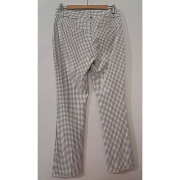 Express Womens Size 4 Columnist Trouser Pants Stretch Gray White Gingham Plaid - Picture 4 of 7